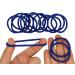 12 PCS 3mm Elastic Hair Bands - No Metal Ponytail Holders in Royal Blue for Women, Men, Girls, Kids - Buy Online on GoSupps.com