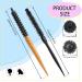 Professional Mini Hair Dryer Brush Set - 2 Piece Round Styling Brush for Thin Hair & Beard - Black & Yellow - Buy Online on GoSupps.com