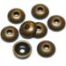 Heather's cf Tiny Bead Caps Findings (Fit 8mm 10mm Round Beads Cap) for Jewelry Making Smooth copper
