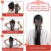 JJstar Ponytail Extension 70cm Long Straight Wrap Around Clip in Ponytail Hair Extensions Synthetic Hairpieces for Women Girls(Dark Brown/Golden) - Buy Online on GoSupps.com