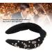 Knotted Headband Wide Knotted Headband with Top Knot Design for Festivals and Everyday Wear (Black) - Buy Online on GoSupps.com
