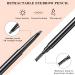 6 Pack Waterproof Retractable Eyebrow Pencil with Brush - Long Lasting & Sweat-proof Double Headed Brow Makeup Tool in Black - Buy Online on GoSupps.com