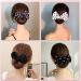 3-Piece Hair Bun Maker Set - Easy, Flexible Donut Hair Twister for Fashionable French Hairstyles - Black Polka Dots - Hair Accessories for Women & Girls - Buy Online on GoSupps.com