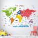DECOWALL DLT-2212 Educational World Map Kids Wall Stickers - X-Large 150x91cm | Peel and Stick Removable Decals for Nursery, Bedroom, Living Room | Art Murals Decor | XL Flag World Map - Buy Online on GoSupps.com
