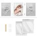 Navaris Baby Handprint and Footprint Kit with Frame and Clay - Newborn Boys and Girls Keepsake - White MDF - Buy Online on GoSupps.com