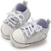 BAIELey Baby High Top Canvas Sneakers - Silver, 0-6 Months - Buy Online on GoSupps.com