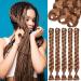 SEGO 41" Braid Extensions Synthetic Crochet Braiding 165g/Bundle Braiding Hair Light Brown