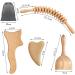 4-Piece Gua Sha Set & Wood Massage Roller for Pain Relief & Relaxation | Perfect for Neck Legs Eyes & Back - Buy Online on GoSupps.com