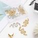 10PCS Snake-Shape Nail Art Charms with Rhinestones - Gold & Silver Nail Studs for DIY Crafts - Buy Online on GoSupps.com