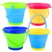 JOYIN 4 Collapsible Buckets & Basket for Kids - Portable 2L Foldable Tub for Beach, Camping, Fishing & Fun Activities - Buy Online on GoSupps.com