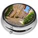 Shop Italy Tuscan Round Pill Box | 3 Compartment Portable Travel Organizer for Medicine & Vitamins - Buy Online on GoSupps.com