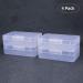 4 Pack Clear Plastic Box Container Storage Organizer with Hinged Lid - 5.5x3.5x1.5 - Buy Online on GoSupps.com