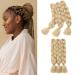 Gairyan jumbo braids extensions lichen art hair for braiding hair 600g braiding hair extensions 60cm ombre synthetic braids afro hair for box crochet braids (natural blonde) 60 cm (6 pieces) natural blonde