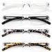 MMOWW 4 SPACK Randless reading glasses for women and men with clear rectangular blue light blocking glasses (4 mix color 2.0) 4 mix color 2.0 x