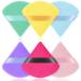 Auauy 6 PCs triangle makeup powder quaste face sponge powder puff washable reusable makeup sponge wet dry make -up tool for loose powder or foundation rouge (multicolored) 6 multicolored