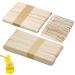 Kaoness Spatel Wood 200 pieces of wooden mouth spatula for the external application wood spatula Waxing wooden wax Applicator pencils for hair removal eyebrows lips armpit hollow body