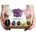 Bali Box Healing Crystals Set - 8 Natural Chakra Crystals Including Selenite, Amethyst, Lapiz Lazuli, Black Tourmaline - Tumbled & Raw - Energy Healing Kit - Buy Online on GoSupps.com