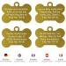 Custom Engraved Gold Dog Tag Bone - Large 38mm with 2 Key Rings | Perfect for Pets and Gifts | International Shipping Available - Buy Online on GoSupps.com