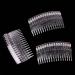 20 Transparent Side Hair Combs for French Twist & Wedding Veils - Premium Bridal Accessories - Buy Online on GoSupps.com