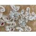 Zbroh White Lace Fabric Patches with Rhinestones - Embroidered Trim for Dress Decoration - Sew On Sequins and Beads - 1 Pair - Buy Online on GoSupps.com