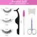Leezead Self Adhesive Natural Look False Eyelashes - Waterproof Reusable Faux Mink Lashes Pack - Wispy Fake Eyelashes Kit with Tool - No Glue Needed - Buy Online on GoSupps.com