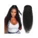 Braid Hair Extension 8-26" Drawstring Ponytail Extension Kinky Curly Human Hair Pony Tail Natural Color Brazilian Hair Clip in Afro Curly Ponytail Hairpieces for Women Braid Ponytail Extension (Co 16inches Natural Color