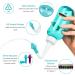 Neti Pot Sinus Rinse Bottle 300ml for Adult & Kid, BPA Free with 30 Salt Packets - Green - Buy Online on GoSupps.com