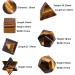 Nupuyai 7 Pieces Tiger Eye Platonic Solids Set | Sacred Geometry & Reiki Healing Crystals in Gift Box | Brown Healing Stones for Spiritual Growth - Buy Online on GoSupps.com