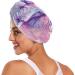 Watercolor Elephant Hair Towel Set - Super Absorbent Quick Dry Hair Turbans for Women & Girls - 2 Pack - Buy Online on GoSupps.com