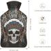 Skeleton Hot Water Bottle with Plush Cover | Hand Warmer for Adults & Kids | 26.5x15.3cm - Buy Online on GoSupps.com