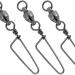 Dr.Fish Fishing Snap Swivels, Ball Bearing Swivels with Stainless Steel Coastlock Snap, Corrosion Resistant Black Nickel Coating, High Strength 26Lb to 503Lb, Saltwater Swivels Fishing Tackle #7-232LB 20