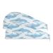 Cute Sharks Dry Hair Cap 2 Piece Quick Drying Towel Set with Button Headband Super Absorbent Soft & Comfortable
