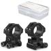 WestHunter Optics Adjustable Height Picatinny/Dovetail Scope Rings, 1 Inch 30 mm Precision Scope Mount | 6 Colors Option-1 Picatinny Scope Rings Black