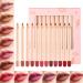 Set of 12 matte lip pencils convenient nourishing stick for lip makeup lip color long-lasting multifunctional product for women mothers friends makeup lovers choice