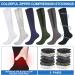 6 Pairs Men's Zipper Compression Socks 20-30mmHg | Colorful Knee High Stockings for Swelling & Travel | Comfortable Compression for Men & Women - Buy Online on GoSupps.com