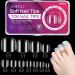 AIMeili 550 pieces toe toe to sticking full cover toe tips clearly transparent toenails artificial toenails tips false toe nails with storage box toe nails - clear