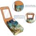 Travel Lipstick Organizer Case | Portable Makeup Bag with Mirror | Tropical Beach Sea View Design - Shop Now - Buy Online on GoSupps.com