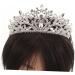 1pc Large Bridal Tiara Fashion Crystal Headwear Crown Hair Band Wedding Headband Crystal Headdress Crown Headband Bride Hair Bridal Headdress Bride Crown Crystal Crowns 16x16x8cm Silver - Buy Online on GoSupps.com
