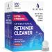 Retainer Cleaner & Denture Cleanser - 180 Effervescent Tablets - 6 Month Supply - Removes Stains Discoloration Odors & Plaque - Clear Aligners Mouth & Night Guard All Dental/Oral Appliances 180 Count