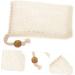 Healeved 3pcs Soap Bath Bag Sack Exfoliator Bubble Foam Net Bar Soap Pouch Sponge Exfoliating Soaps Nylon - Buy Online on GoSupps.com