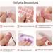 Danni & Toni Half Hardened Gel Nail Films - Sunset Breeze | Light Pink & White Glitter Ombre Nail Wraps | 28 Semi-Hardened Stickers for Stunning Gel Nails - Buy Online on GoSupps.com