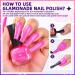 Glamonade Fluorescent Nail Polish Set - 6 Vibrant Colors, Water Based Formula, Non-Toxic, 0.24 oz Each, Rounded Brush Design - Ideal for Beginners - Buy Online on GoSupps.com