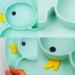 Qshare Toddler Plates - BPA-Free Silicone Suction Plate for Kids - Dishwasher & Microwave Safe - PigPink/DuckCyan - Buy Online on GoSupps.com