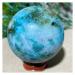 Blue Pine Stone Symbiont Crystal Quartz Natural Sphere Minerals Handwork Ball House Decoration Home +Stand 1pc (Color : 310-320g)
