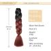 Gairyan Jumbo Braids Extensions - 60cm Ombre Synthetic Braiding Hair for Box Crochet Braids (Black & Red-Brown) - 100g 1 Piece - Buy Online on GoSupps.com