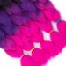 Shop 6 Piece Kanecalon Ombre Rose Hair Extensions - Black to Purple Crochet Braids | Premium Synthetic Braiding Hair - Buy Online on GoSupps.com