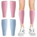 4Pcs Elastic Calf Compression Sleeves Relacement Uniform Size for Men & Women Calf Support Sleeves Shin Calf Support Footless Calf Compression Socks for Varicose Vein Calf Injury (Pink&Blue)