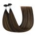 Youngsee Braun Ombre U Tip Hair Extensions - Real Hair Bonding for Women - Dark Brown & Medium Brew - 55cm 50g Salon Quality - #2/2/6 - Buy Online on GoSupps.com