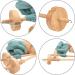 Finetoknow Drop Spindle Top Whorl Yarn Spin Hand Carved Wooden Tool for Beginners - Premium Quality Craft Supplies - Buy Online on GoSupps.com