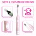 Sonic Electric Toothbrush Rechargeable Smart Toothbrush for Teenagers and Couples - 6 Modes, 6 Brush Heads, 40000VPM - Pink with Holder - 8950+ Reviews - Buy Online on GoSupps.com